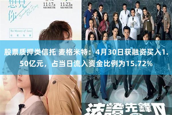 股票质押类信托 麦格米特：4月30日获融资买入1.50亿元，占当日流入资金比例为15.72%